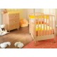 Schlafzimmer mit Kinderbett - Babywanne Ciak Joy Pali mit Federdecke - Krippenschutz - Kissenbezug