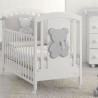 Funky Blue Bedroom with cot and baby bath - free mattress