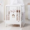 Cot with decorated panel Arcobaleno Picci with complimentary mattress